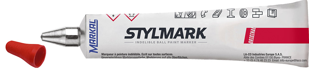 Stylmark tube marker, red