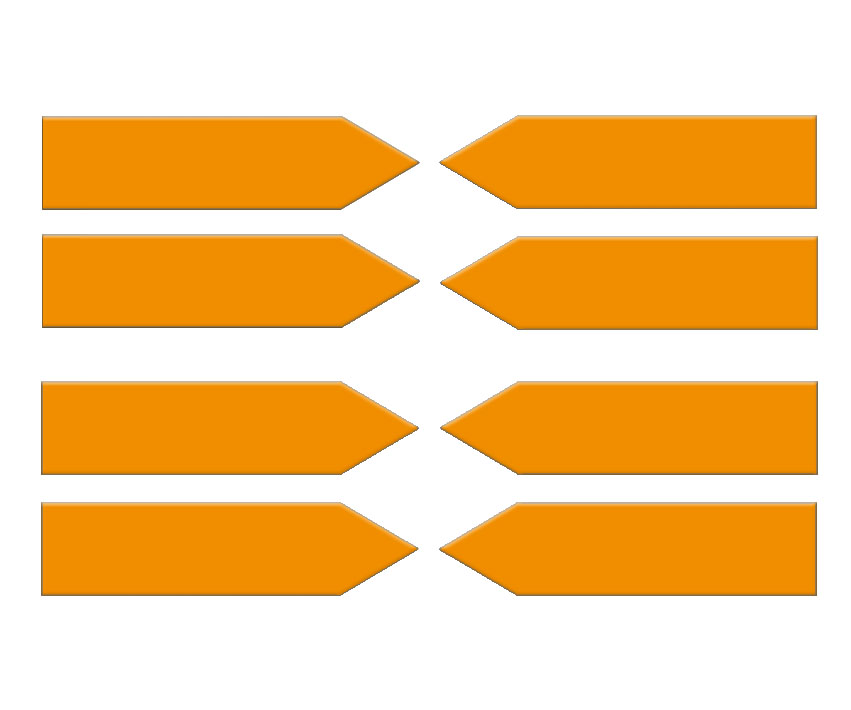 Magnetic arrows, 100 mm, orange