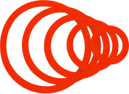 Magnetic rings, red