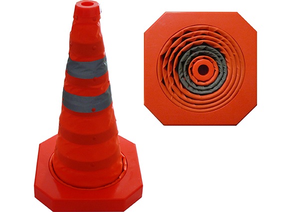 Traffic cone, collapsible, 44 cm