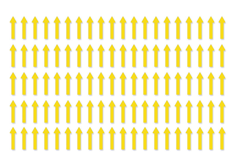 Magnetic arrows, 40 mm, yellow