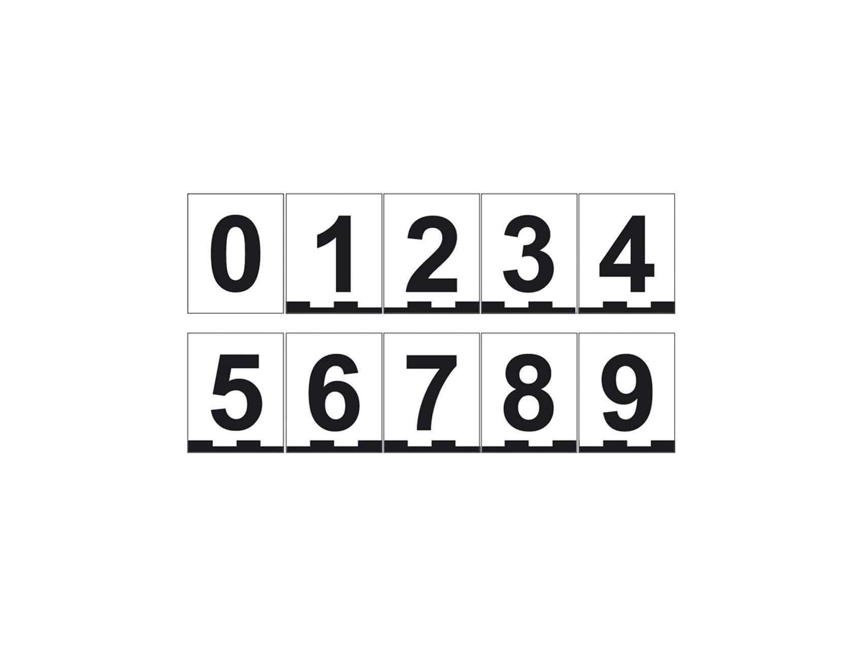 Magnetic numbers set, 4 × 5 cm, Numbers 0–9