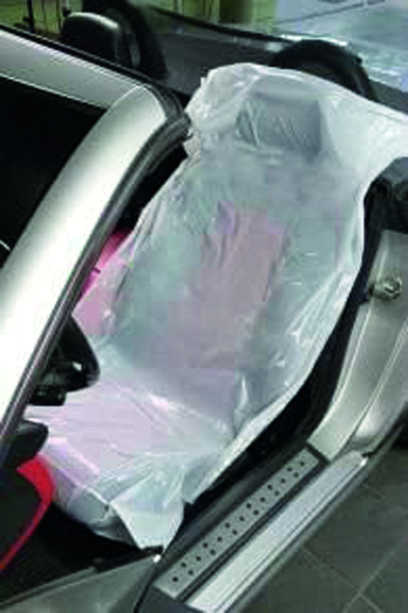 Disposable Seat Cover white on a roll