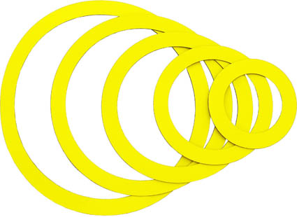 Magnetic rings, yellow