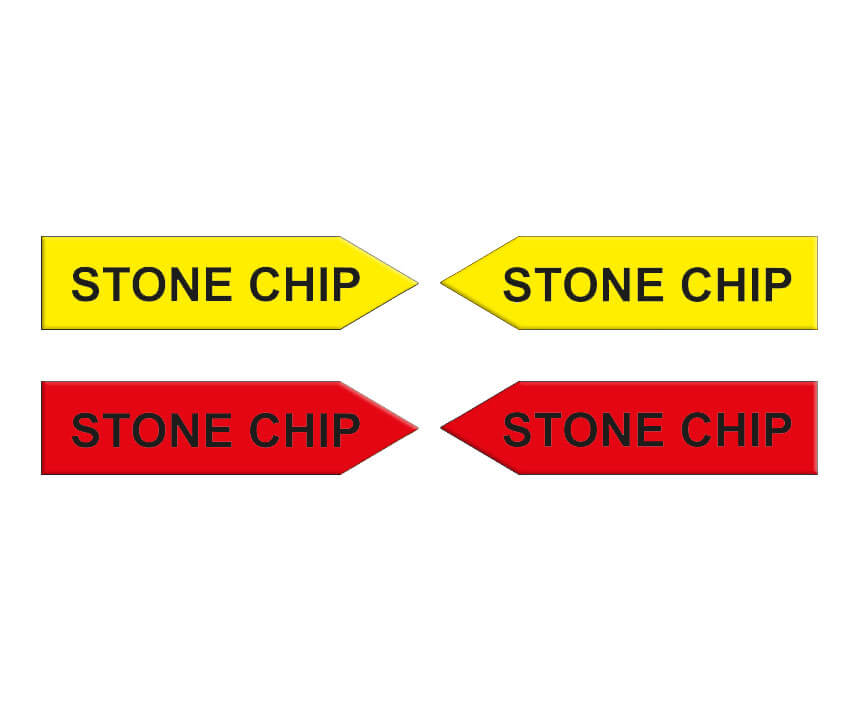 Magnetic arrows, 100 mm, yellow/red, ‘STONE CHIP’