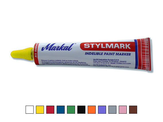 Stylmark tube marker, yellow