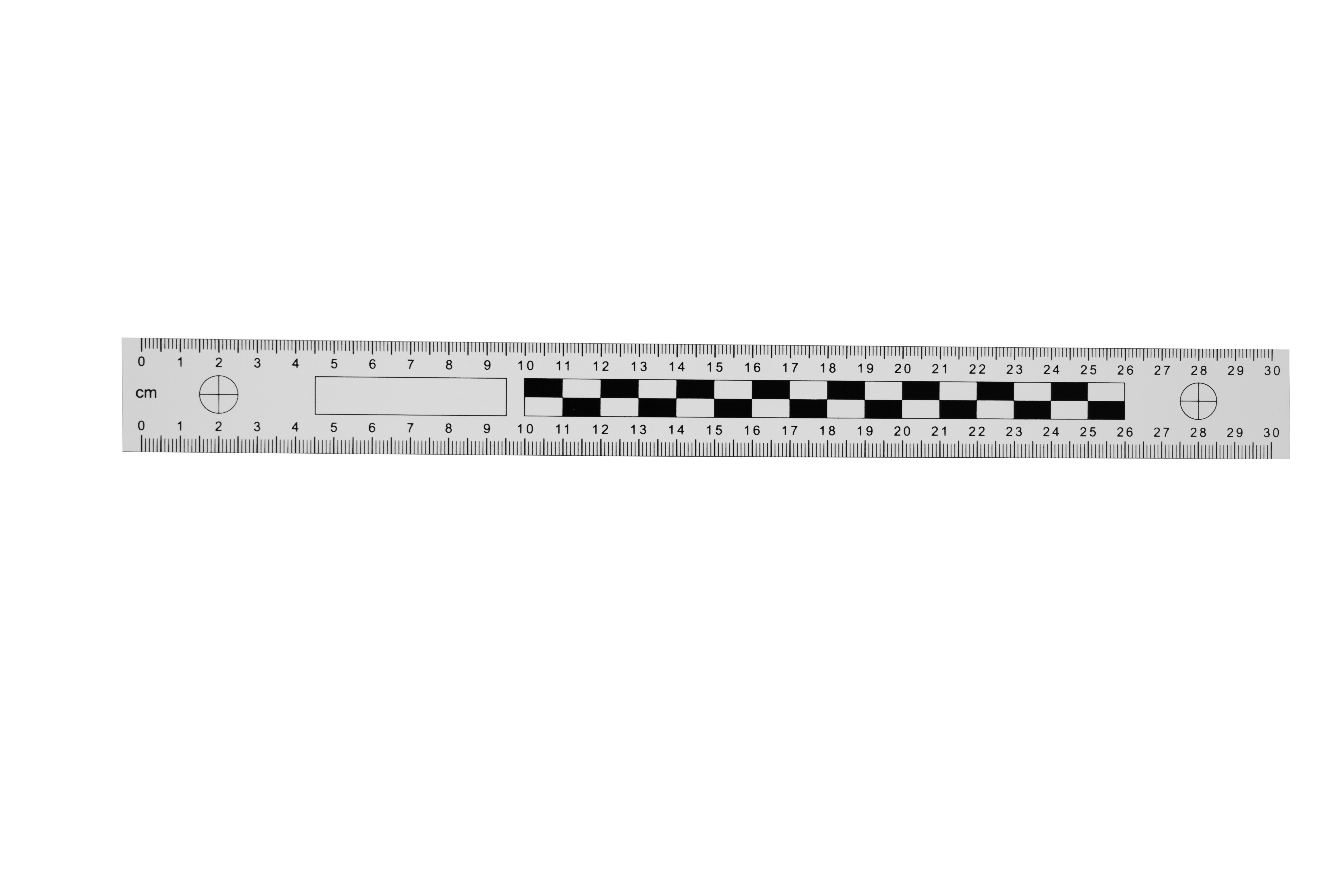 Photo Evidence Ruler, white, magnetic, measuring range 300mm