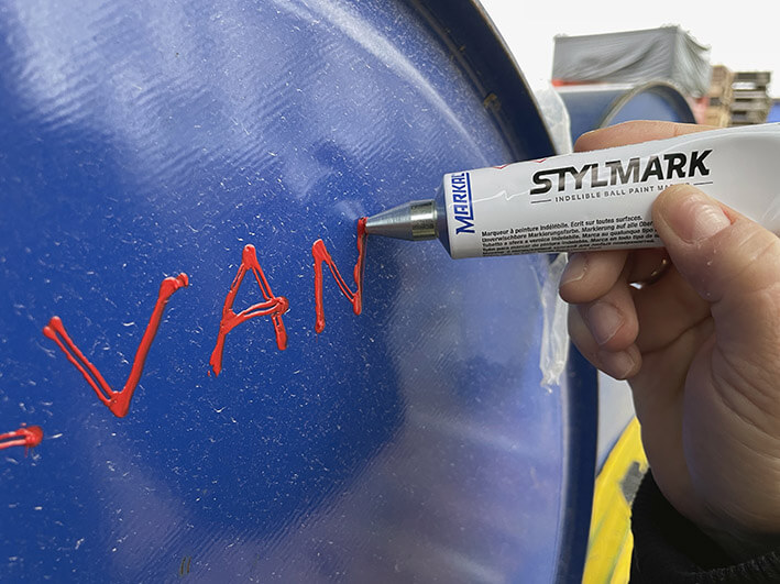 Stylmark tube marker, yellow