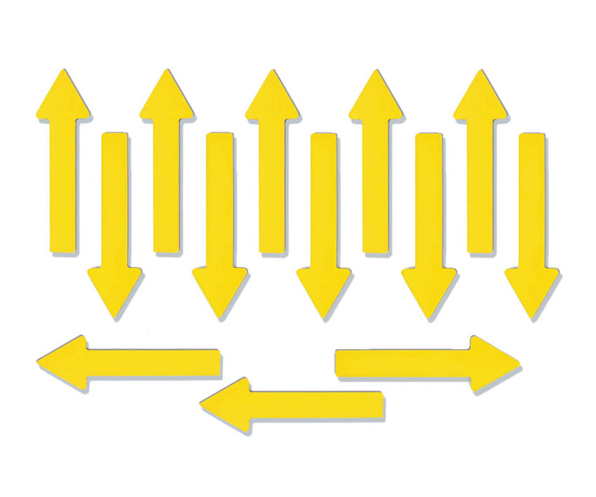 Magnetic arrows, 75 mm, yellow