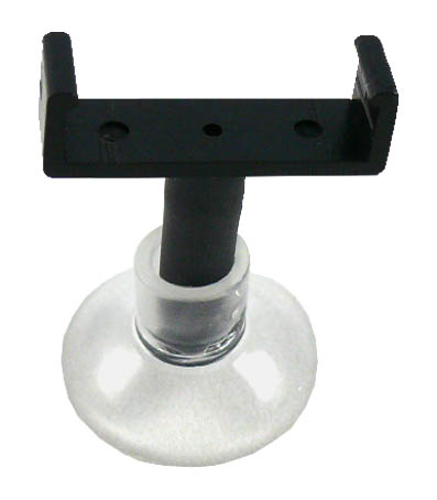 Geometric ruler bracket with suction pad base