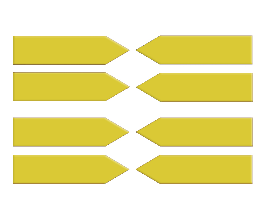 Magnetic arrows, 100 mm, sulfur yellow