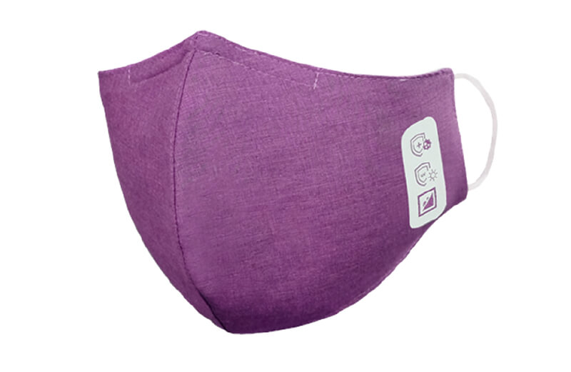 Face mask, 3-layered, purple