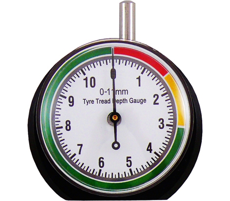Tyre tread depths dial gauge