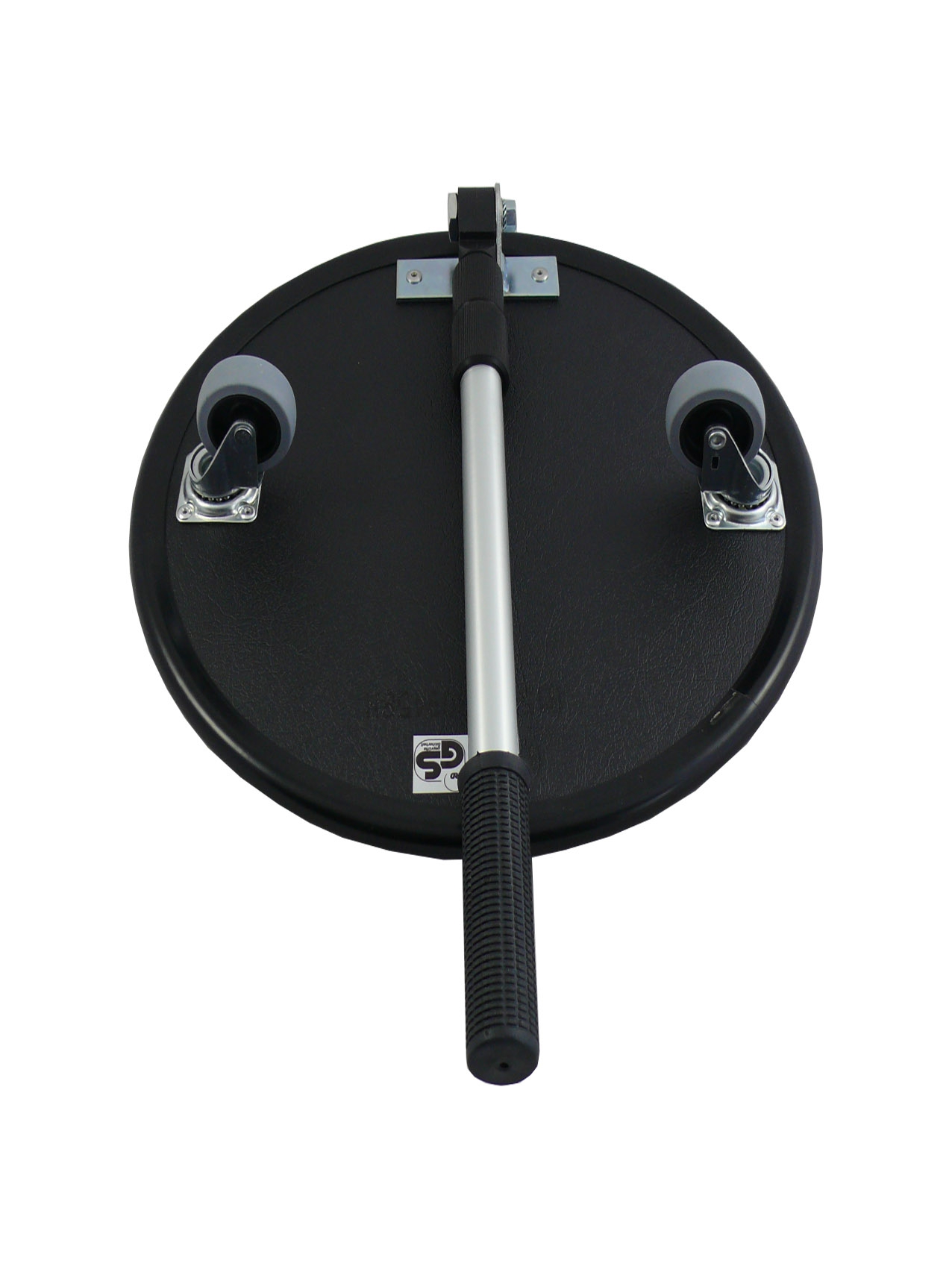 Inspection mirror 35 cm round, with wheels and lighting