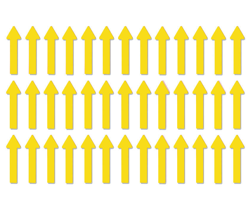 Magnetic arrows, 40 mm, yellow