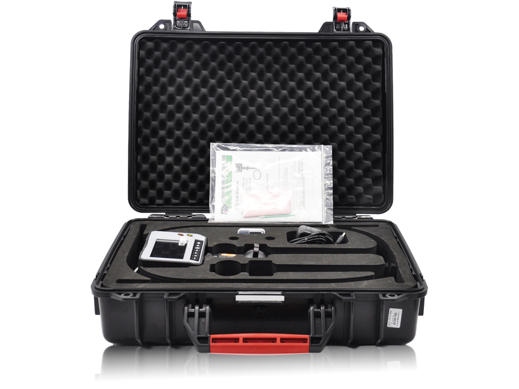 4.3" Video endoscope, with flexible 4.0 mm ∅ camera probe and 360° articulating probe tip