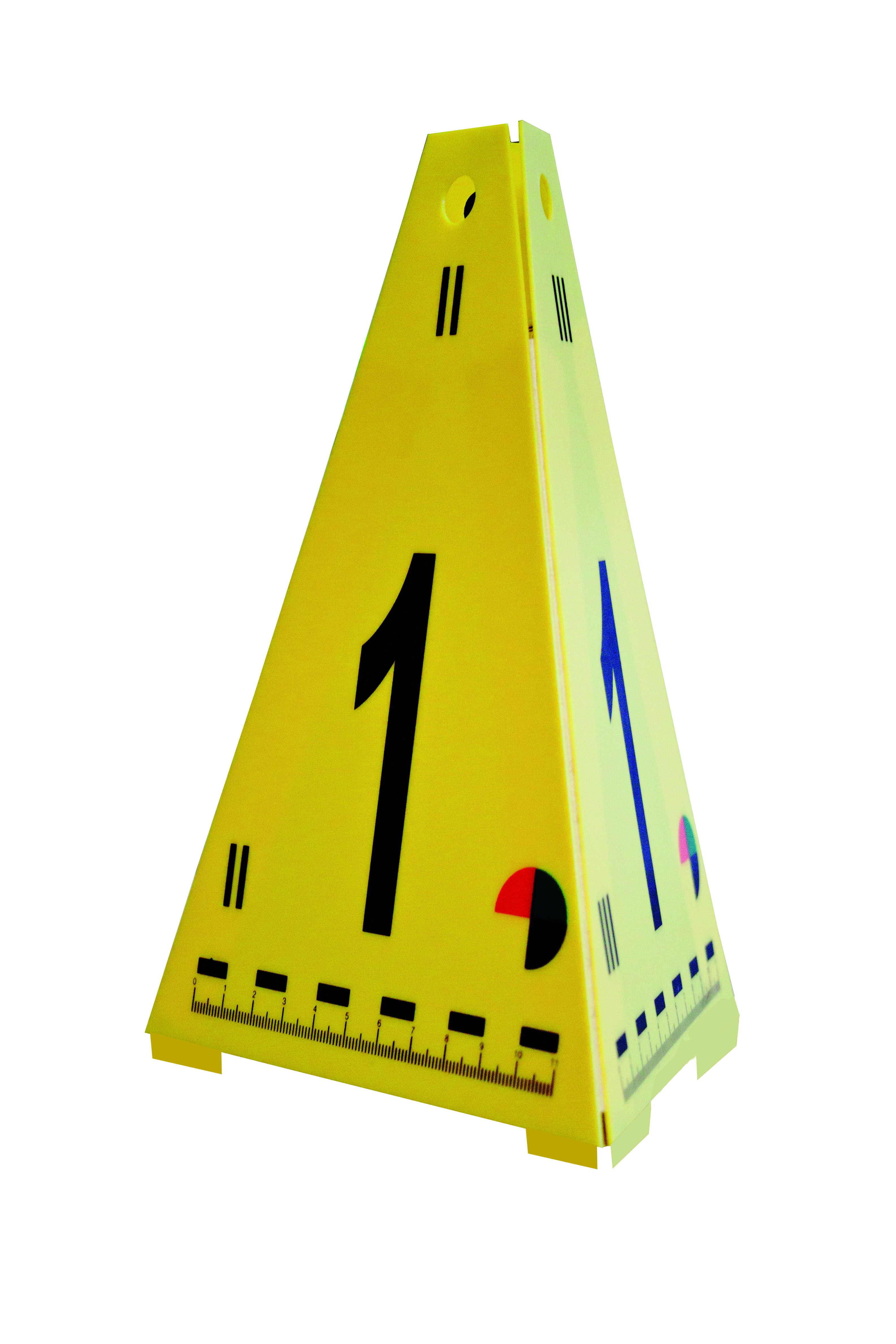 Evidence Markers (Pyramids), with Numbers, 0 - 20, 3-sided