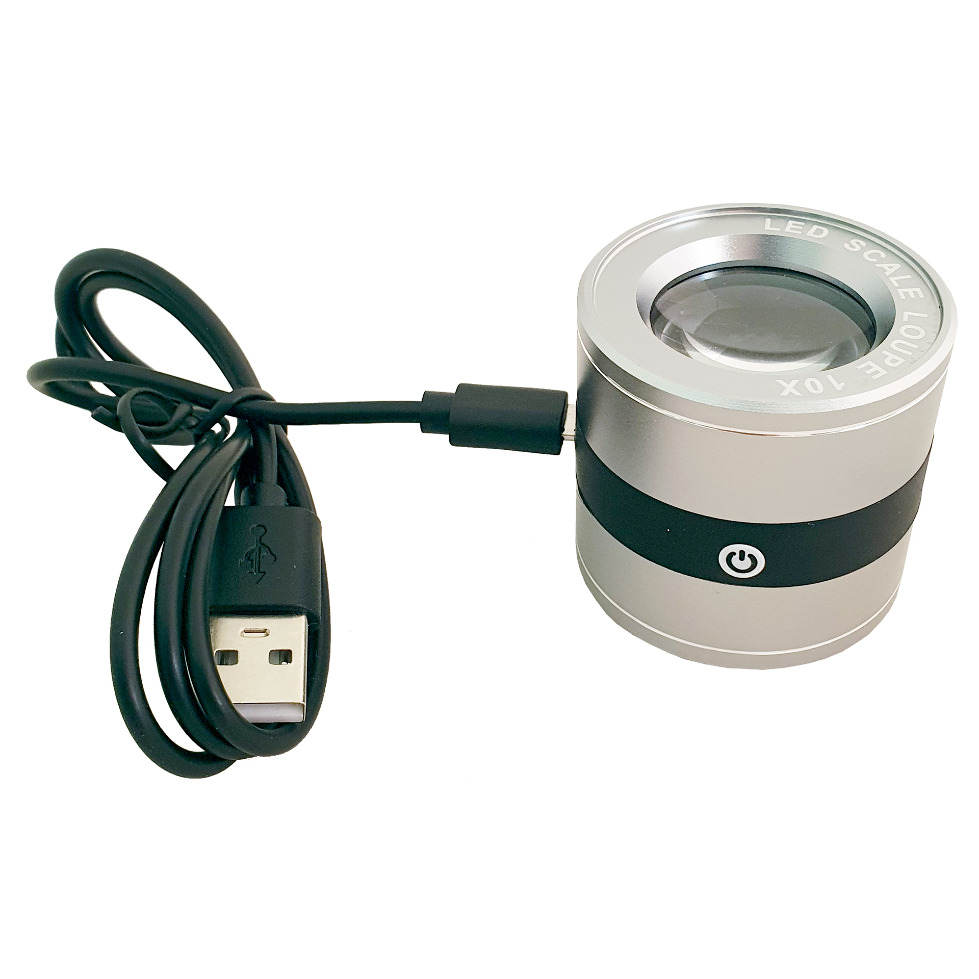 LED precision magnifier with USB charger