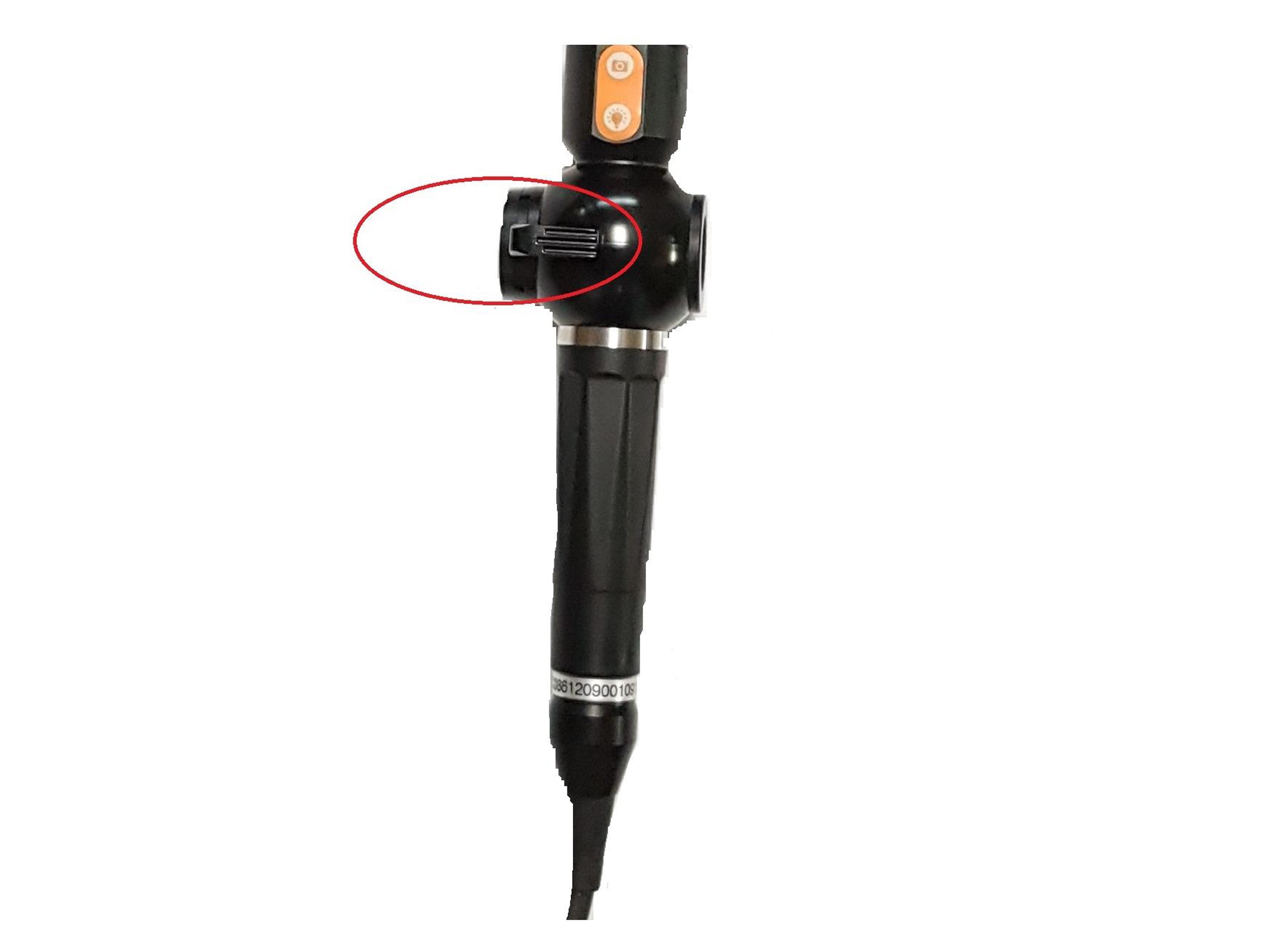 4.3" Video endoscope, with flexible 4.0 mm ∅ camera probe and 360° articulating probe tip
