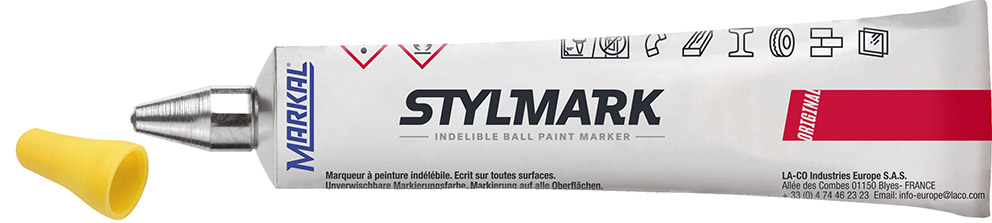 Stylmark Original – tube marker, yellow