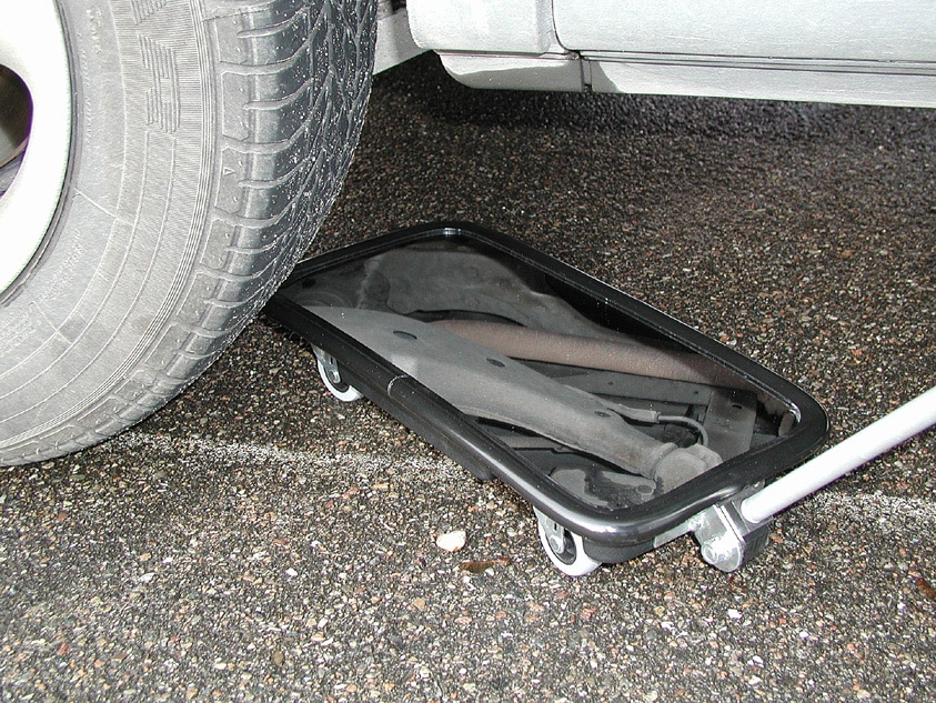 Inspection mirror 20 × 40 cm, with wheels