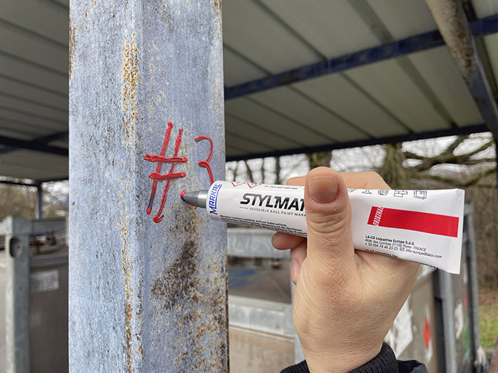 Stylmark tube marker, yellow