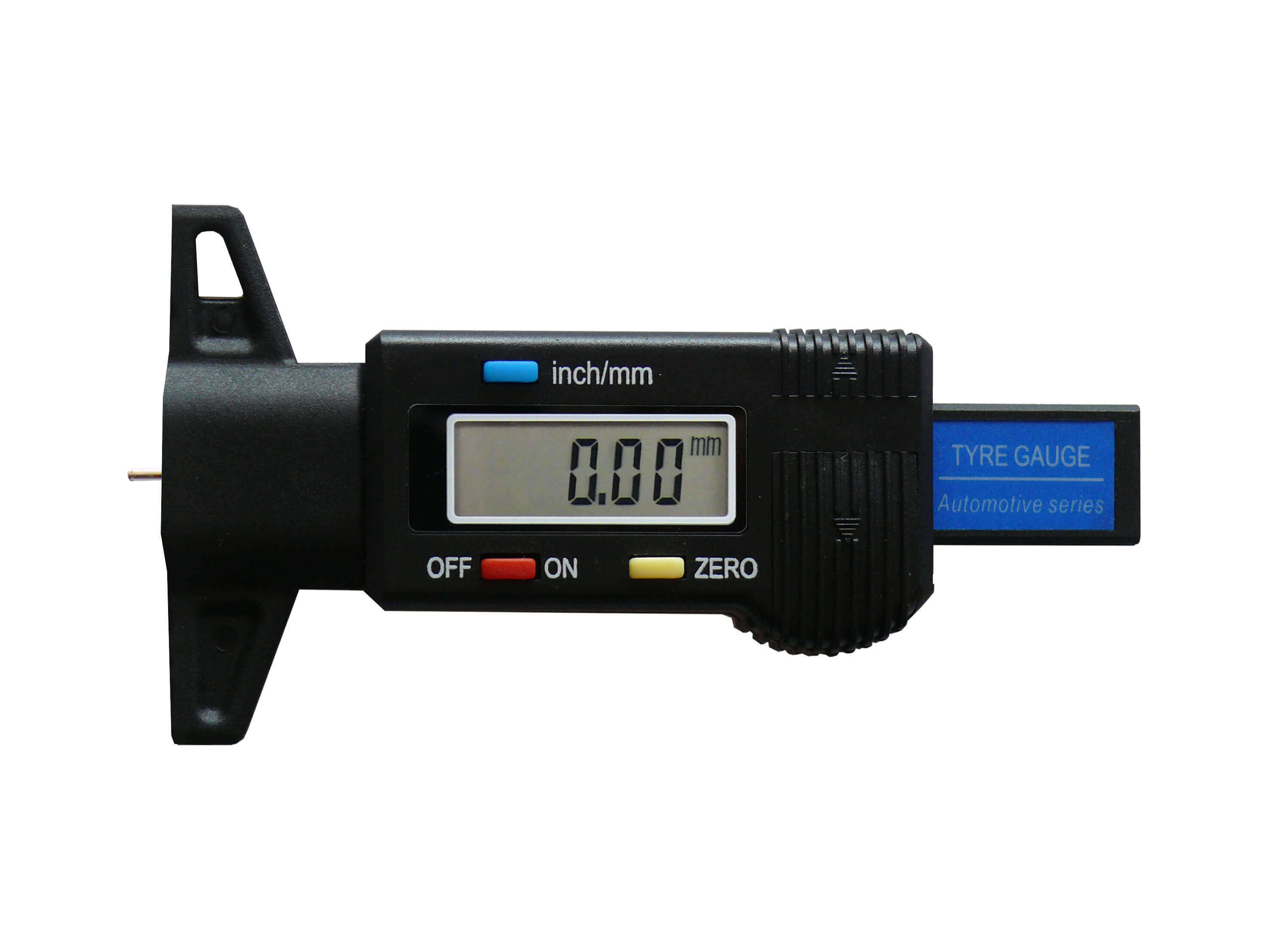 Reifen-Tiefenmesser Auto LCD Digital Reifen Profil Tread Checker Tester Metric/Zoll 0-25.4mm schwarz Reifenprofiltiefenmesser Profiltiefenmesser Reifen Tread Gauge 